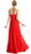 Strapless Twined Front Chiffon Long Evening Gown
