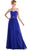 Cinderella Divine - Strapless Twined Front Chiffon Long Evening Gown