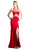 Cinderella Divine - Sleeveless Embellished Sheer Halter Fitted Dress