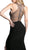 Cinderella Divine - Sleeveless Embellished Sheer Halter Fitted Dress