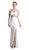 Cinderella Divine - Sleeveless Embellished Sheer Halter Fitted Dress