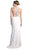 Cinderella Divine - Sleeveless Embellished Sheer Halter Fitted Dress