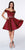 Cinderella Divine - CD0140 Off Shoulder Satin A-Line Dress In Red