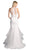 Cinderella Divine - CD196 Applique Jewel Tiered Trumpet Dress In White
