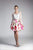 Cinderella Divine - CD701S Two Piece Beaded Lace Floral Cocktail Dress In White and Print