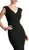 Cinderella Divine - Cap Sleeve V-neck Jersey Trumpet Evening Dress