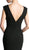 Cinderella Divine - Cap Sleeve V-neck Jersey Trumpet Evening Dress