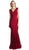 Cinderella Divine - Cap Sleeve V-neck Jersey Trumpet Evening Dress
