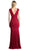 Cap Sleeve V-neck Jersey Trumpet Evening Dress