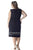 CE1533 Plus Size Dress in Black/Metallic Blue