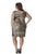 CE1536 Plus Size Dress in Gold & Black Print