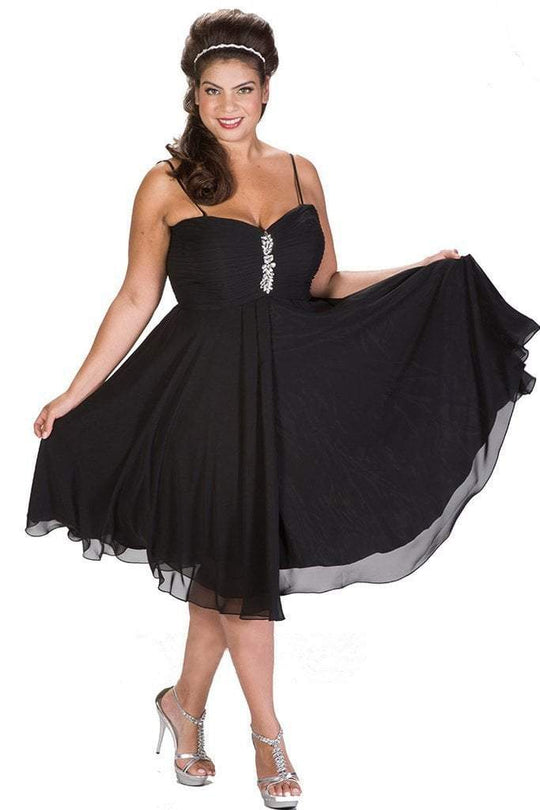 Sparkling Crystal Accented Sweetheart A-Line Cocktail Dress CE1602