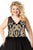 CE1816 Illusion V-neck A-line Dress