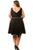 Sydney's Closet - CE1818 Sleeveless Plunging V-Neck Cocktail Dress