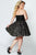 Sydney's Closet - CE1821 Strapless Sweetheart A-Line Cocktail Dress In Black and Gold
