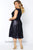 Sydney's Closet - CE1901 Allover Sequin V Neck A-Line Cocktail Dress In Blue