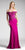 Cinderella Divine - CF158 Off Shoulder Stretch Crepe Satin Gown In Pink