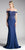 Cinderella Divine - CF158 Off Shoulder Stretch Crepe Satin Gown In Blue