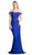 Cinderella Divine - Scalloped Off Shoulder Lace Applique Gown CF158 - 1 pc Royal In Size L Available