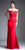 Cinderella Divine - CF158 Off Shoulder Stretch Crepe Satin Gown In Red