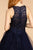 Elizabeth K Bridal - GL2528 Embroidered Illusion Jewel Tiered Gown In Blue