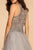 Elizabeth K Bridal - GL2528 Embroidered Illusion Jewel Tiered Gown In Silver