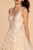 Elizabeth K Bridal - GL2529 Plunging V-Neck Trailing Blossom Gown In Neutral