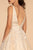 Elizabeth K Bridal - GL2529 Plunging V-Neck Trailing Blossom Gown In Neutral