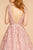 Elizabeth K Bridal - GL2529 Plunging V-Neck Trailing Blossom Gown In Pink