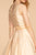 Elizabeth K - GL2531 Sleeveless Sheer Lace Applique Back Satin Gown In Yellow