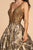 Elizabeth K - GL2536 Embroidered Deep V-neck Ballgown In Gold