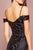 Elizabeth K - GL2552 Tulle Sequin Off Shoulder Mermaid Long Dress In Black