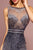 Elizabeth K - GL2555 Bejeweled Illusion Jewel Mermaid Gown In Blue and Gray