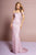 Elizabeth K - GL2562 Glitter Crepe Off-Shoulder Mermaid Dress In Pink