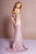 Elizabeth K - GL2562 Glitter Crepe Off-Shoulder Mermaid Dress In Pink