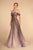Elizabeth K - GL2570 Embellished Lace Off-Shoulder A-line Gown In Pink