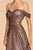 Elizabeth K - GL2570 Embellished Lace Off-Shoulder A-line Gown In Pink