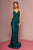Elizabeth K - GL2586 Glitter Mesh Strappy Open Back Evening Gown In Green