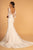 Elizabeth K - GL2592 Lace Quarter Length Sleeve Mermaid Dress In White