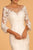 Elizabeth K - GL2592 Lace Quarter Length Sleeve Mermaid Dress In White