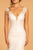 Elizabeth K - GL2595 Lace Deep V-neck Trumpet Dress In White