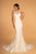 Elizabeth K - GL2598 Embroidered Halter Mermaid Dress In White and Neutral