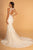 Elizabeth K - GL2598 Embroidered Halter Mermaid Dress In White and Neutral