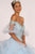 Elizabeth K - GL2601 Beaded Off-Shoulder Ruffed Ballgown In Blue