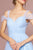 Elizabeth K - GL2610 Cold Shoulder Sweetheart Neck Tulle A-Line Gown In Blue