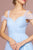Elizabeth K - GL2610 Cold Shoulder Sweetheart Neck Tulle A-Line Gown In Blue