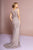 Elizabeth K - GL2616 Cap Sleeve Appliqued Illusion Mermaid Gown In Pink
