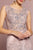 Elizabeth K - GL2616 Cap Sleeve Appliqued Illusion Mermaid Gown In Pink