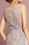 Elizabeth K - GL2616 Cap Sleeve Appliqued Illusion Mermaid Gown In Pink