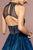 Elizabeth K - GL2631 Glitter High Neck Evening Gown In Blue